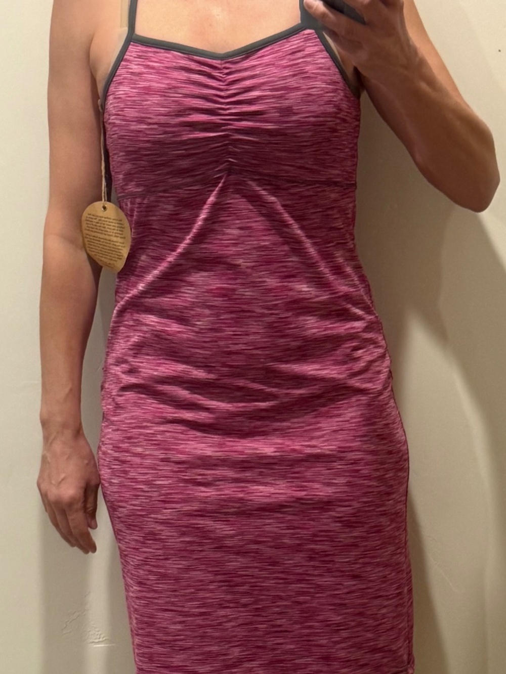 Dakini Hot Pink Heathered Spagetthi Strap/Racerback Dress size M New with Tags